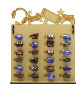 6mm Mars, Snickers and Milkyway Chocolate Bars Funsize Minis Holder Advent Calendar - Gaming Themed Topper